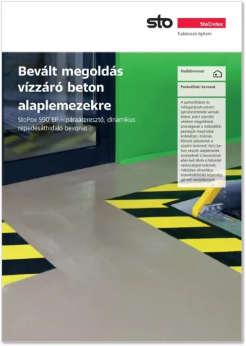 Bevált megoldás vízzáró beton alaplemezekre - Letölthető pdf katalógus