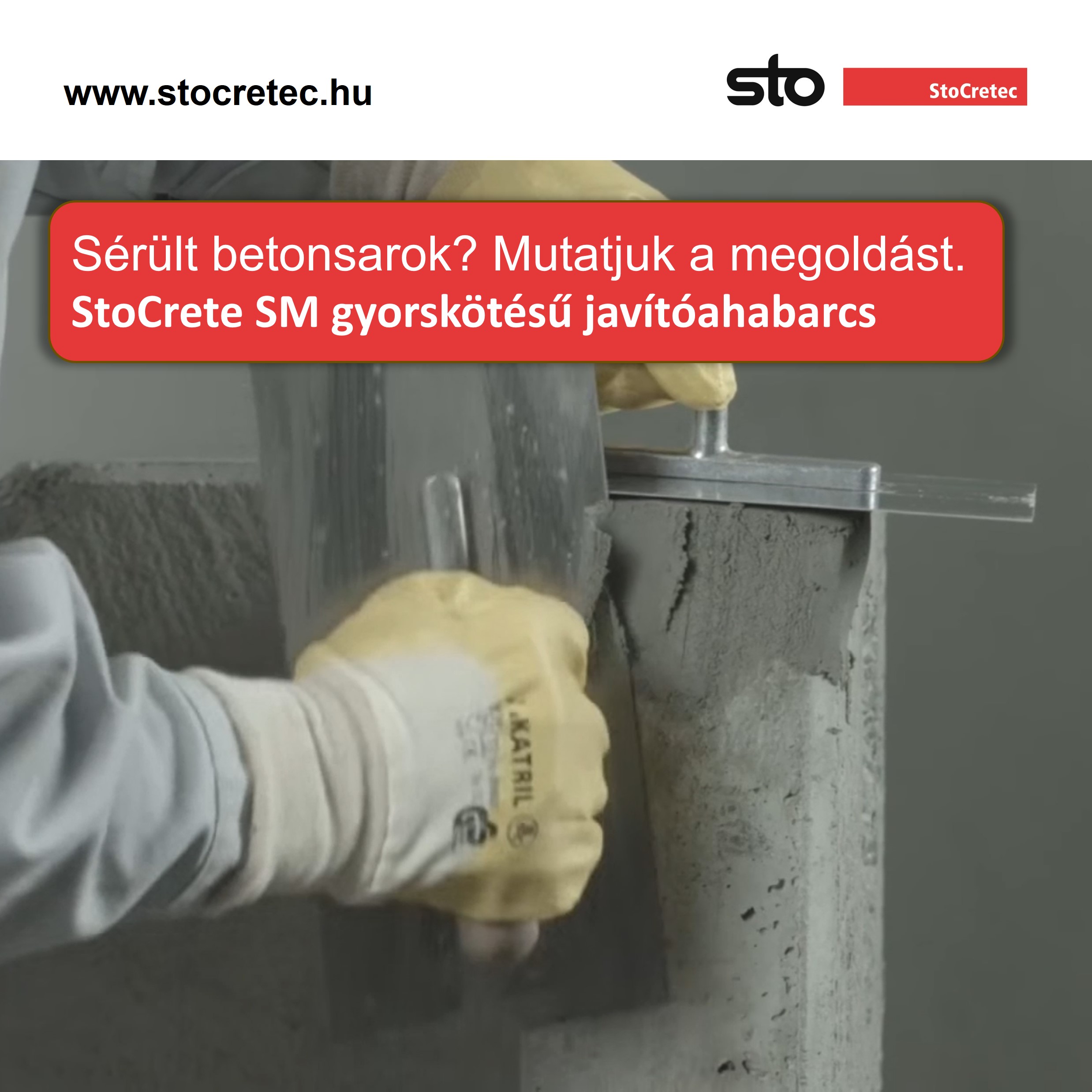 Gyors és megbízható megoldás betonjavítási munkákhoz - StoCretec SM