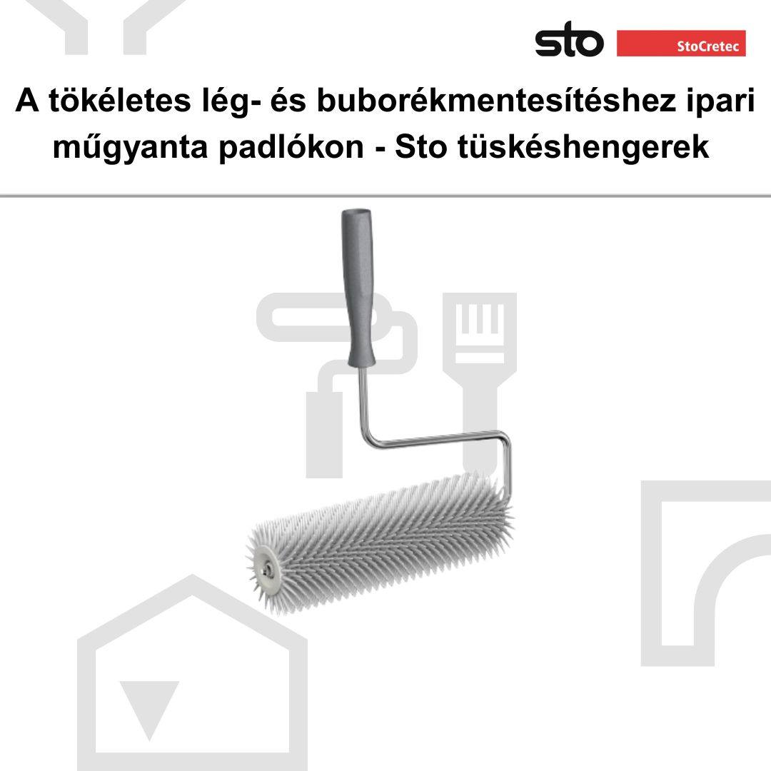 A tökéletes lég- és buborékmentesítéshez iprai műgyanta padlókon – Sto tüskéshengerek